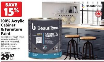 Home Hardware 100% acrylic cabinet & furniture paint offer