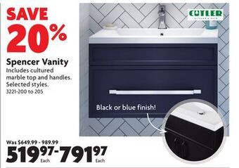 Home Hardware Spencer vanity offer