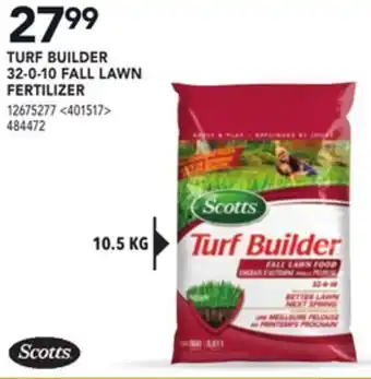 RONA Scotts turf builder 32-0-10 fall lawn fertilizer offer