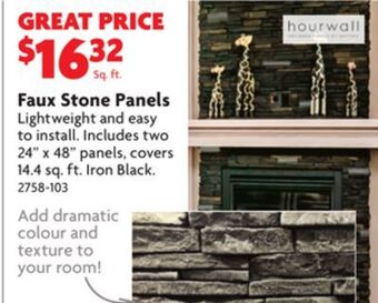 Home Hardware Faux stone panels offer