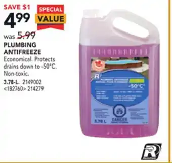 RONA R plumbing antifreeze offer