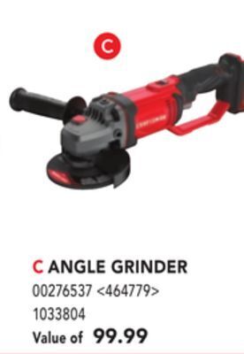 RONA Craftsman angle grinder offer
