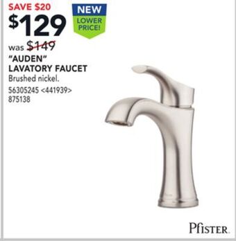 RONA Pfister "auden" lavatory faucet offer