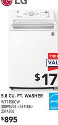 RONA Lg 5.8 cu. ft. washer offer