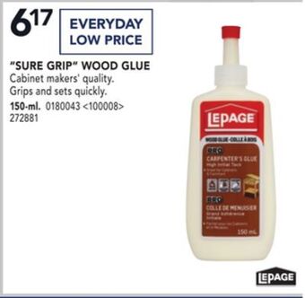 RONA Lepage "sure grip" wood glue offer