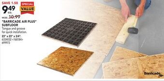 RONA "barricade air plus" subfloor 23" x 23" x 3/4" offer