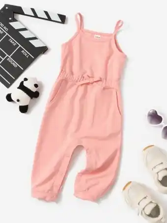 SheIn Shein baby slant pockets tie front cami jumpsuit offer