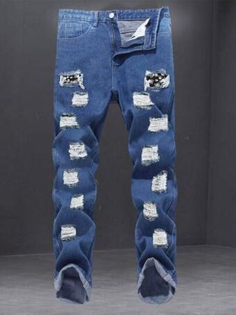 SheIn Romwe guys ripped jeans offer