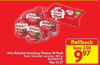 Walmart Mini babybel snacking cheese 18-pack offer