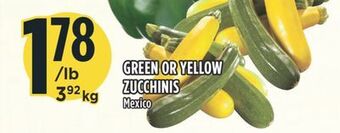 Marché Adonis Green or yellow zucchinis offer