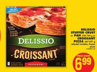 No Frills Delissio stuffed crust or pan, 556-744 g or croissant pizza, 667-691 g offer