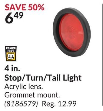 Princess Auto 4 in. stop/turn/tail light offer