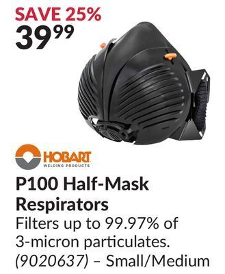 Princess Auto P100 half-mask respirators offer