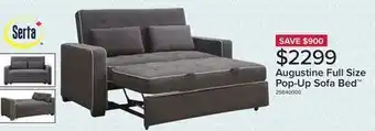 Leon's Augustine sofa with full size pop-up bed - grey offer