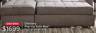 Leon's Dannery pop-up sofa bed - light grey offer