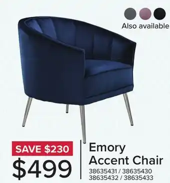 Leon's Emory accent chair - navy offer