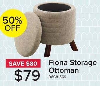 Leon's Fiona storage ottoman - beige offer