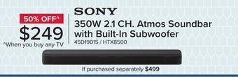 Leon's Sony 2.1ch atmos soundbar with built-in subwoofer - htx8500 offer