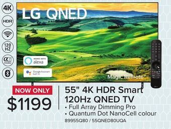 Leon's Lg 55" 4k qned 120hz smart tv with thinq ai® - 55qned80uqa offer