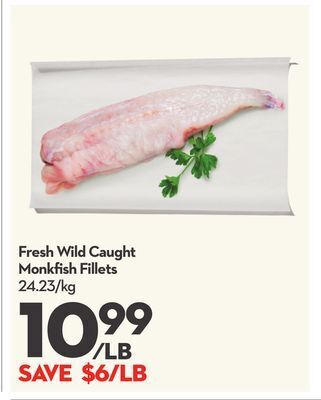 Longo's Fresh wild caught monkfish fillets offer