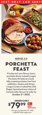 Longo's Feast longo's porchetta kit offer