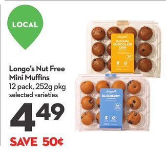 Longo's Longo's nut free mini muffins offer