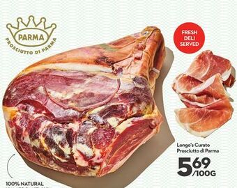 Longo's Longo's curato prosciutto di parma offer