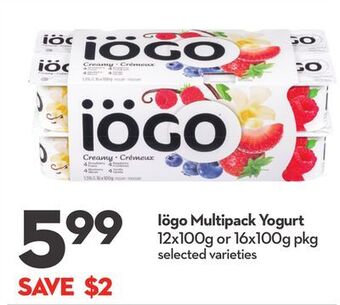 Longo's Iögo multipack yogurt offer