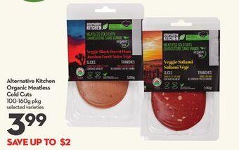 Longo's Alternative kitchen organic meatless cold cuts offer