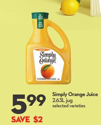 Longo's Simply orange juice offer