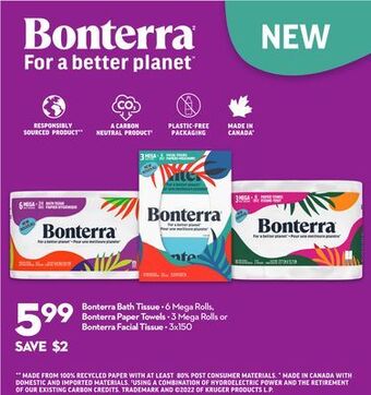 Longo's Bonterra bath tissue offer