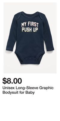 Old Navy Unisex long-sleeve graphic bodysuit for baby offer