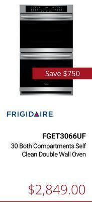 Canadian Appliance Source Frigidaire 30 both compartments self clean double wall oven offer