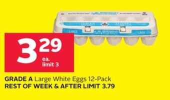 Rexall Grade a large white eggs offer