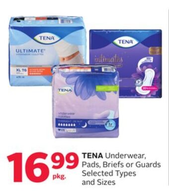 Rexall Tena underwear, pads, briefs or guards offer