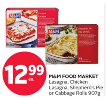 Rexall M & m food market lasagna, chicken lasagna, shepherd's pie or cabbage rolls offer
