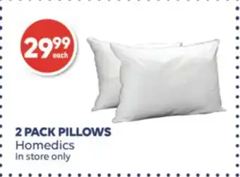 Wellwise by Shoppers 2 pack pillows homedics offer