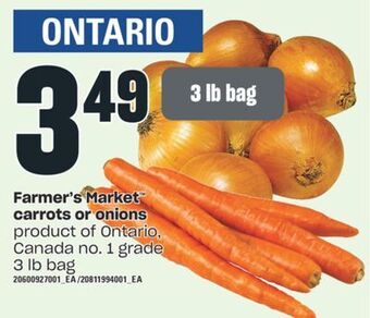 Independent City Market Farmer's market™ carrots or onions, 3 lb bag offer