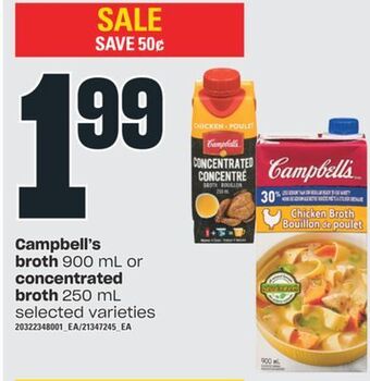 Independent City Market Campbell's broth, 900 ml or concentrated broth, 250 ml offer