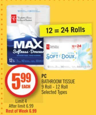 Shoppers Drug Mart Pc bathroom tissue offer