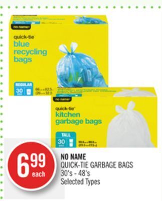 Shoppers Drug Mart No name quick-tie garbage bags offer
