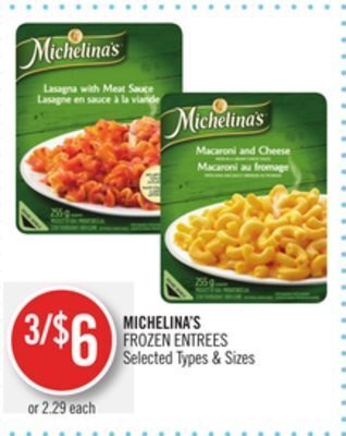 Shoppers Drug Mart Michelina's frozen entrees offer