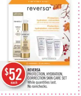 Shoppers Drug Mart Reversa protection, hydration, correction skin care set offer