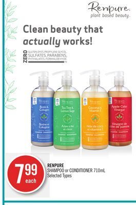 Shoppers Drug Mart Renpure shampoo or conditioner offer