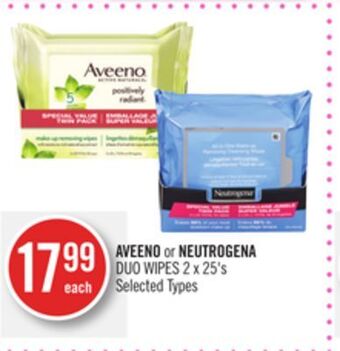 Shoppers Drug Mart Aveeno or neutrogena duo wipes offer