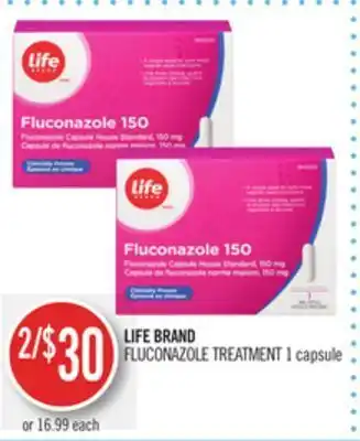 Shoppers Drug Mart Life brand fluconazole treatment offer