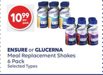 Shoppers Drug Mart Ensure or glucerna meal replacement shakes offer