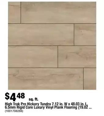 Home Depot High trak pro hickory tundra 7.12 in. w x 48.03 in. l, 6.5mm rigid core luxury vinyl plank flooring offer