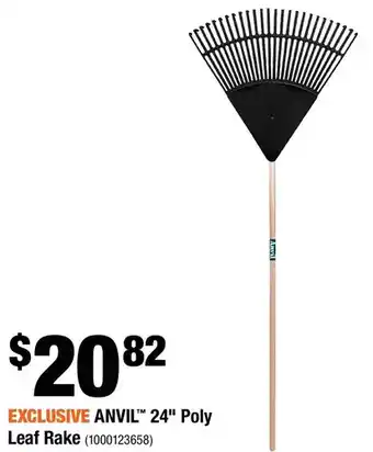 Home Depot Anvil 24" poly leaf rake offer