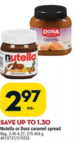 Giant Tiger Nutella spread offer